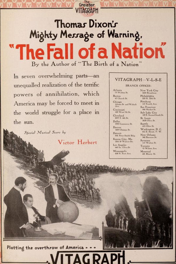 The Fall of a Nation (1916) - Premium Movie Poster