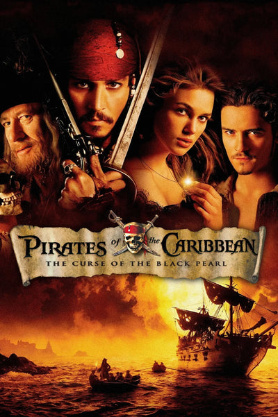 Pirates Caribbean 2003 Poster: Jack Sparrow Art - Premium Movie Poster