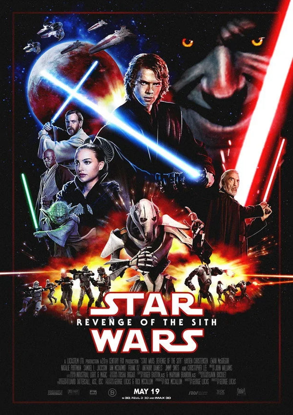 Revenge of the Sith (2005) Star Wars Wall Print - Premium Movie Poster