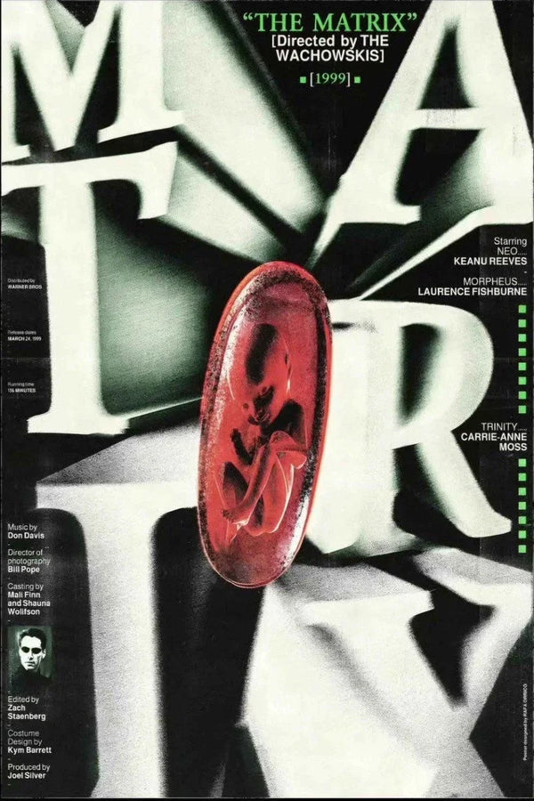 The Matrix (1999) Digital Rain Poster - Premium Movie Poster