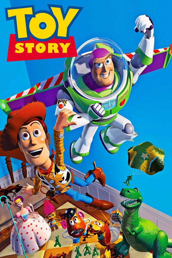 Toy Story 1995: Woody & Buzz Classic Film Poster Art - Premium Movie Poster
